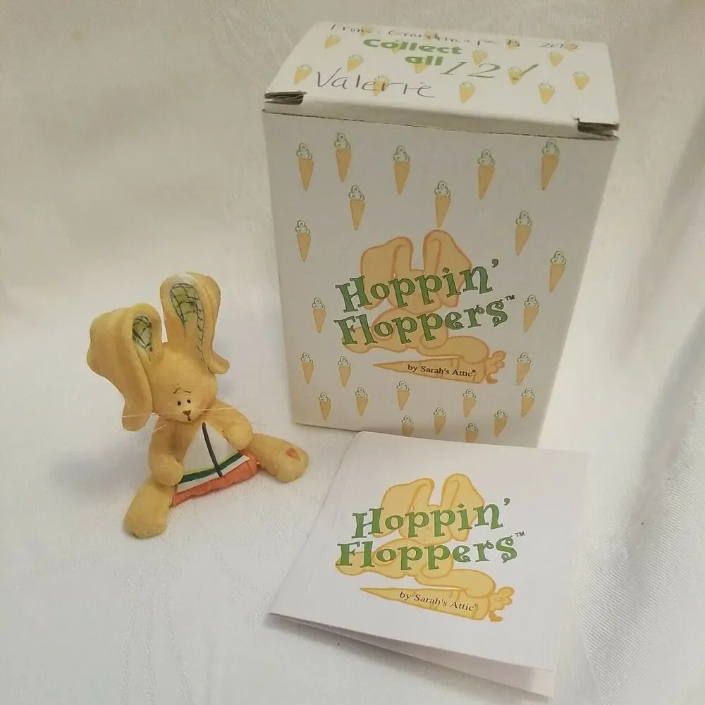 Hoppin' Floppers By Sarah's Attic Bunny & Sailboat  August Easter 1999 Rabbit